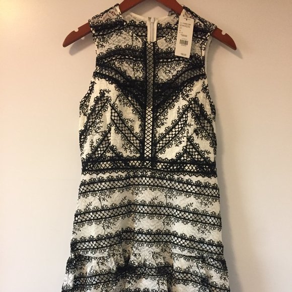Tristan Dress, Fit-and-Flare Lace Dress (NWT) - Picture 1 of 15